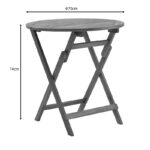 Table Capruva folding natural acacia wood D70x74cm - Слика 6