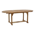 Warmo-Sopho Ι dining table set of 5 natural solid acacia wood 200/150x100x75cm - Слика 2