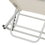 Dessie deckchair aluminum stackable textilene off-white 56x188x30cm - Слика 4