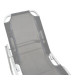 Dessie deckchair aluminum stackable textilene anthracite 56x188x30cm - Слика 3