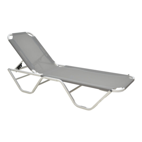 Dessie deckchair aluminum stackable textilene anthracite 56x188x30cm