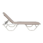 Dessie aluminum stackable textilene mocha 56x188x30cm - Слика 2