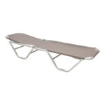 Dessie aluminum stackable textilene mocha 56x188x30cm - Слика 3