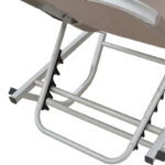 Dessie aluminum stackable textilene mocha 56x188x30cm - Слика 5