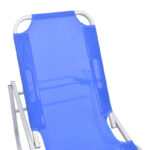 Dessie aluminum stackable textilene blue 56x188x30cm - Слика 4