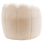 Armchair Lampria teddy fabric cream 75x72x75cm - Image 2