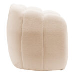 Armchair Lampria teddy fabric cream 75x72x75cm - Image 3