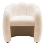 Armchair Lampria teddy fabric cream 75x72x75cm - Image 4
