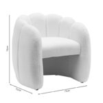 Armchair Lampria teddy fabric cream 75x72x75cm - Image 6