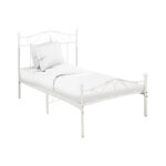 Bed Yorick white metal 90x190cm