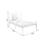 Bed Yorick white metal 90x190cm - Image 4