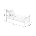 Bed Beowulf white metal 90x190cm - Image 5