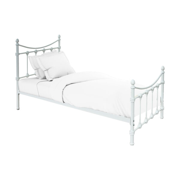 Bed Beowulf white metal 90x190cm