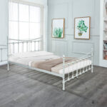 Bed Beowulf white metal 150x200cm - Image 2