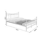 Bed Beowulf white metal 150x200cm - Image 5