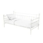 Bed-Sofa Havelock white metal 90x190