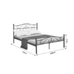Bed Yorick black metal 140x190cm - Слика 5