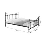 Bed Beowulf black metal 140x190cm - Слика 5