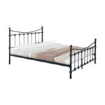 Bed Beowulf black metal 150x200cm