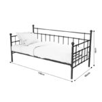 Sofa-Bed Havelock black metal 90x190 - Слика 5
