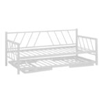 Bed-Sofa Remmie metal in white shade 90x190cm - Слика 3