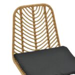 Chair Naoki with cushion pe natural-metal black leg 44x58x82cm - Image 5