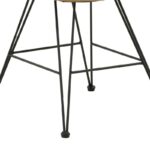 Chair Naoki with cushion pe natural-metal black leg 44x58x82cm - Image 6