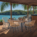 Armchair Naoki with cushion pe natural-metal black leg 55x58x79cm - Image 2