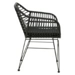 Armchair Naoki pakoworlwith cushion pe black-metal black leg 55x58x79cm - Слика 3