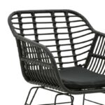 Armchair Naoki pakoworlwith cushion pe black-metal black leg 55x58x79cm - Слика 5