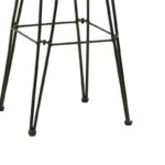 Bar stool Naoki with cushion pe black-metal black leg 52x50x90cm - Image 6