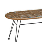 Τable Naoki metal black-pe natural-glass 100x45x46cm - Image 3