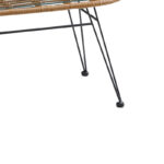 Τable Naoki metal black-pe natural-glass 100x45x46cm - Image 4