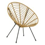 Naoki armchair pe natural-metal black leg 78x74x87cm