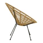 Naoki armchair pe natural-metal black leg 78x74x87cm - Image 3