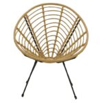 Naoki armchair pe natural-metal black leg 78x74x87cm - Image 4