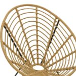 Naoki armchair pe natural-metal black leg 78x74x87cm - Image 5