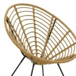 Naoki armchair pe natural-metal black leg 78x74x87cm - Image 6