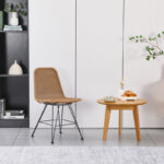 Pamela pe rattan chair in natural shade and black metal legs 44x58x82cm - Слика 2