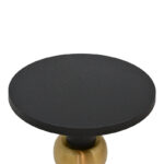 Side table Enville Inart black-gold metal D51x62.5cm - Image 2