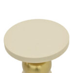 Side table Enville Inart cream-gold metal D41x53cm - Слика 2