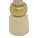 Side table Enville Inart cream-gold metal D41x53cm - Слика 3