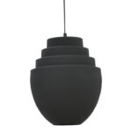 Ceiling lamp Kelsy Inart E27 black metal D30x122cm - Image 2