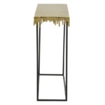 Console table Bulco Inart gold-black metal 80.5x28x72cm - Слика 3