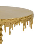 Side table Fropio Inart gold metal D40x44cm - Слика 3