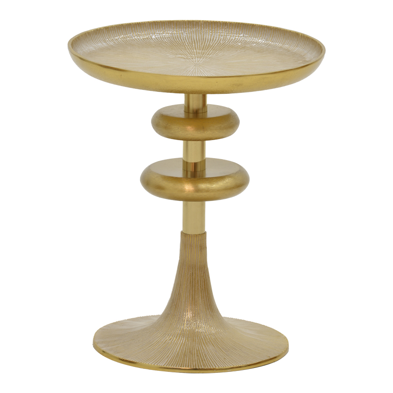 287-000021 Side table Trego I Inart gold-white metal D33x42cm - Image 1