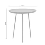 Side table Flaz Inart white D46x50cm - Слика 3