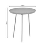 Side table Flaz Inart beige metal D39x44cm - Image 3