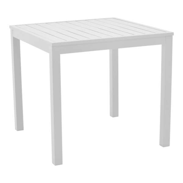 Маса Клитон алуминиумска бела 80x80x74 см