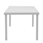 Dinning set Azelie-Kliton ΙΙ set of 7 grey fabric-white aluminum 150x80x74cm - Слика 4
